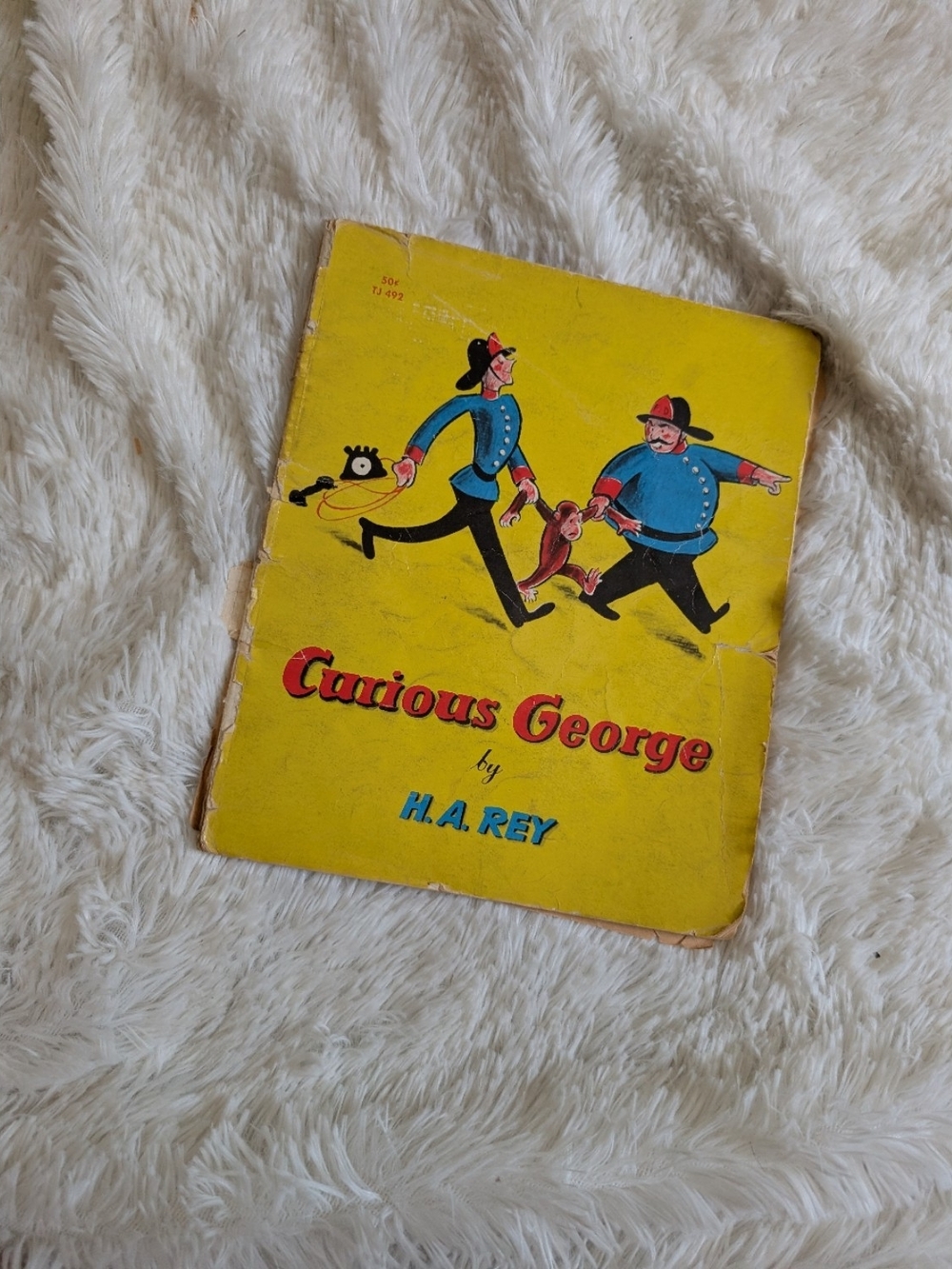 Curious George by H.A. Rey Yellow Vintage Picture Book Copyright 1941